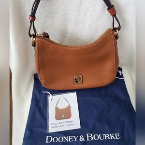Dooney & Bourke Small Kiley Hobo in Caramel Pebble Leather